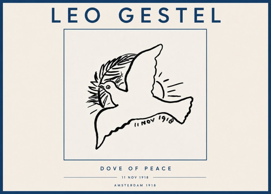 Leo Gestel Dove of Peace No4 - Poster