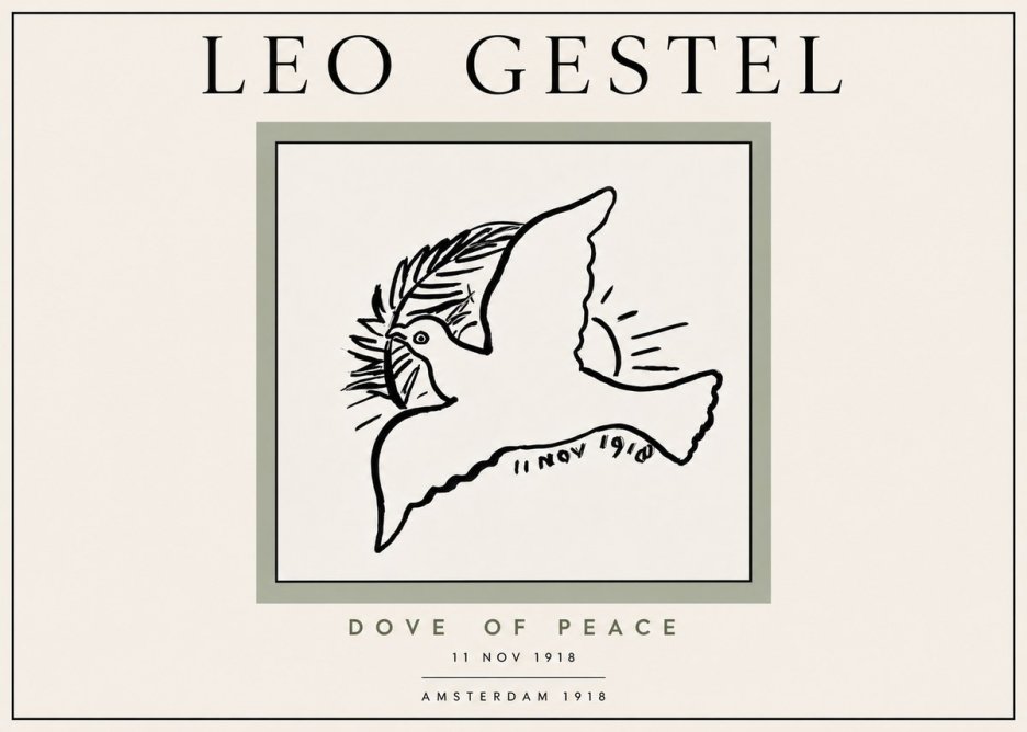 Leo Gestel Dove of Peace No6 - Poster