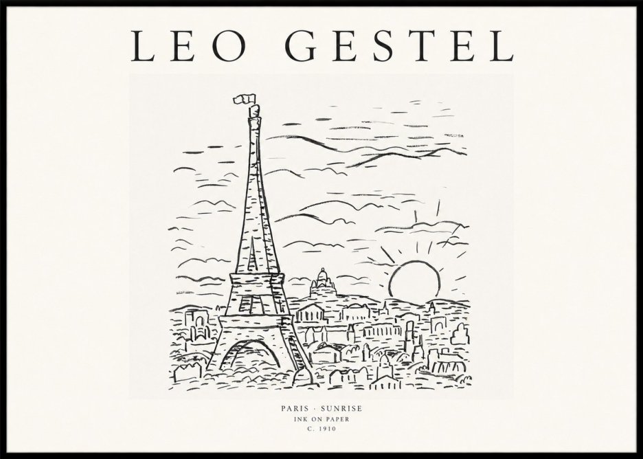 Leo Gestel Paris Sunrise No1 - Poster