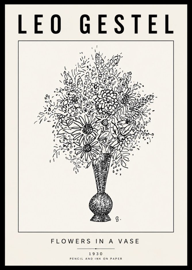 Leo Gestel Flowers in a Vase No6 - Poster