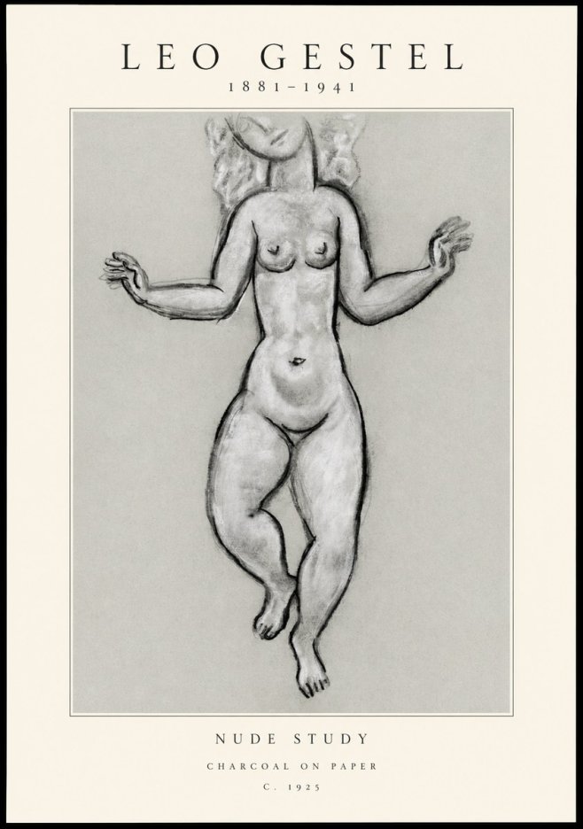 Leo Gestel Nude Study No1 - Poster
