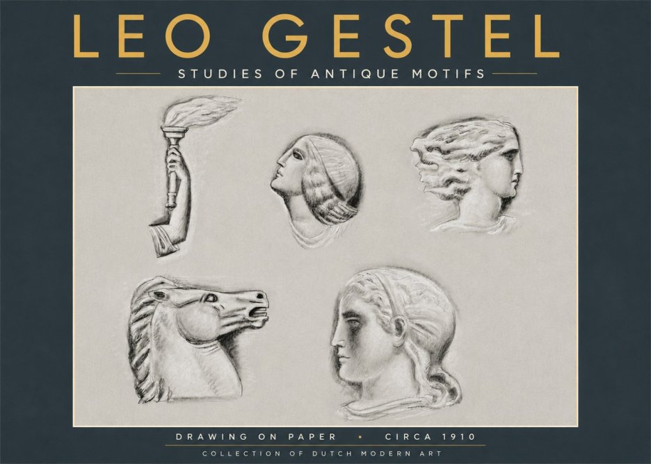 Leo Gestel Studies of Antique Motifs No5 - Poster