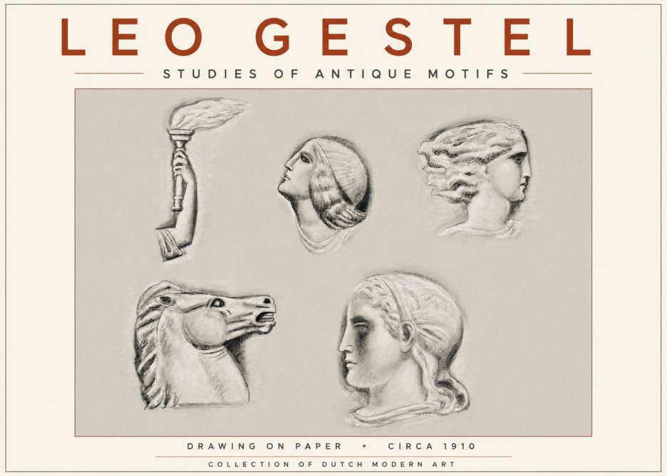 Leo Gestel Studies of Antique Motifs No6 - Poster