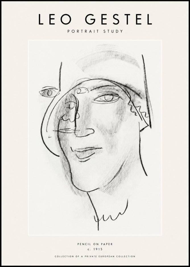 Leo Gestel Portrait Study II No1 - Poster