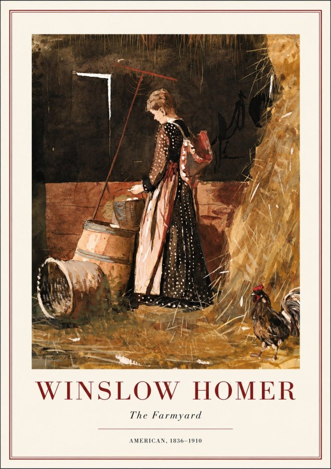 Winslow Homer The Farmyard No3 - Poster