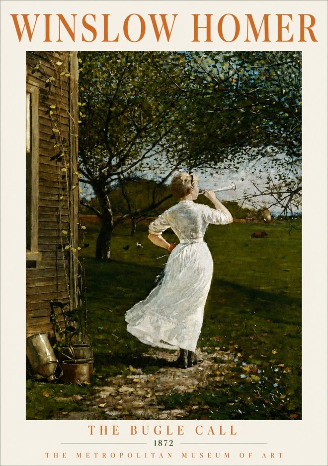 Winslow Homer The Bugle Call No4 - Poster