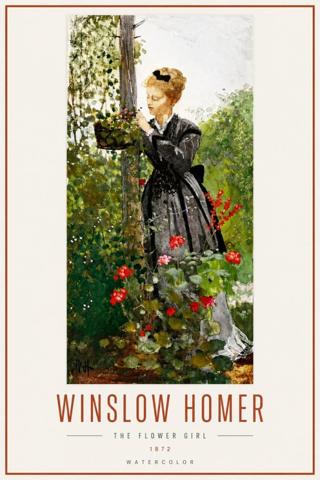 Winslow Homer The Flower Girl No3 - Poster