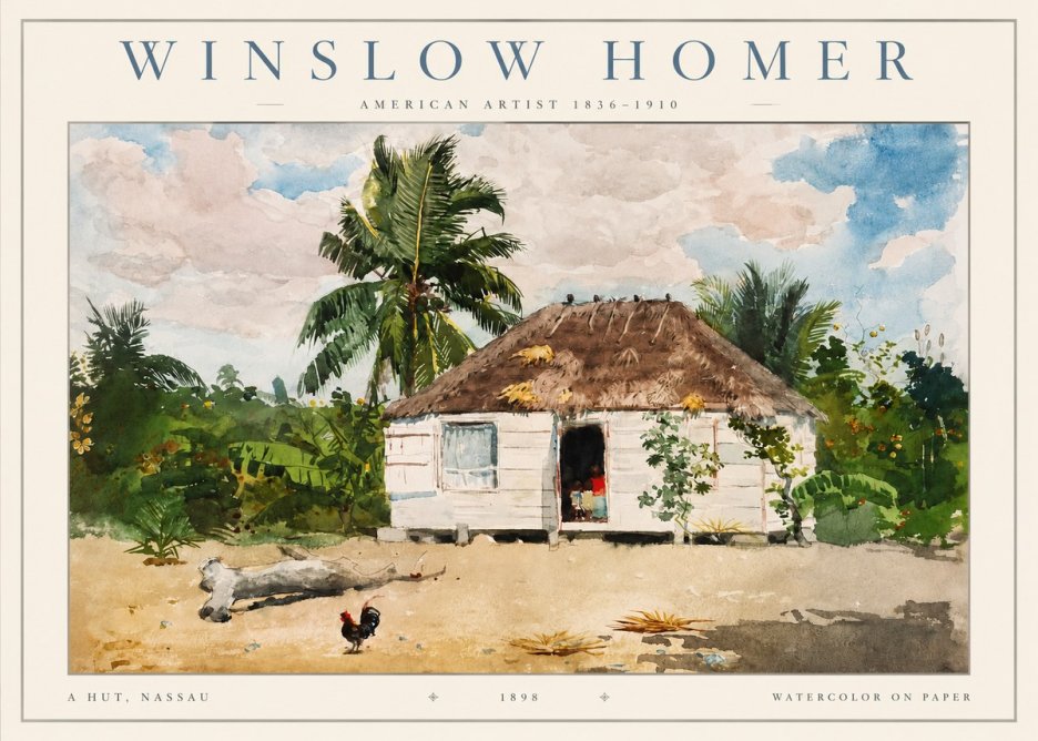 Winslow Homer A Hut, Nassau No2 - Poster