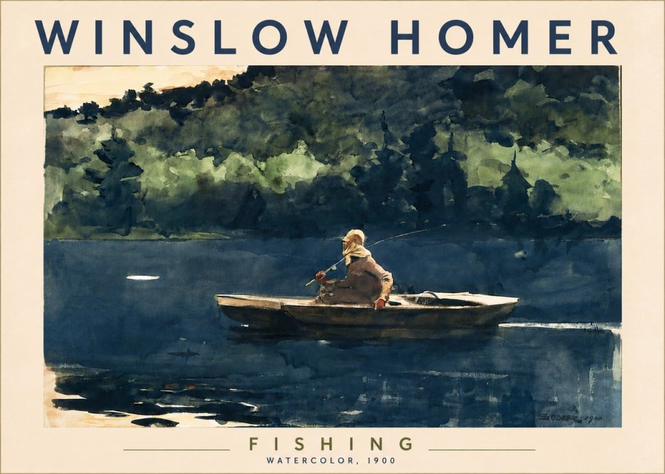 Winslow Homer Fishing No6 - Poster