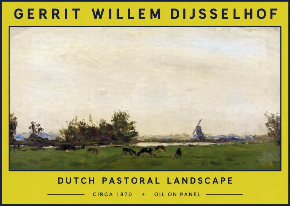 Gerrit Willem Dijsselhof Dutch Pastoral Landscape No5 - Poster