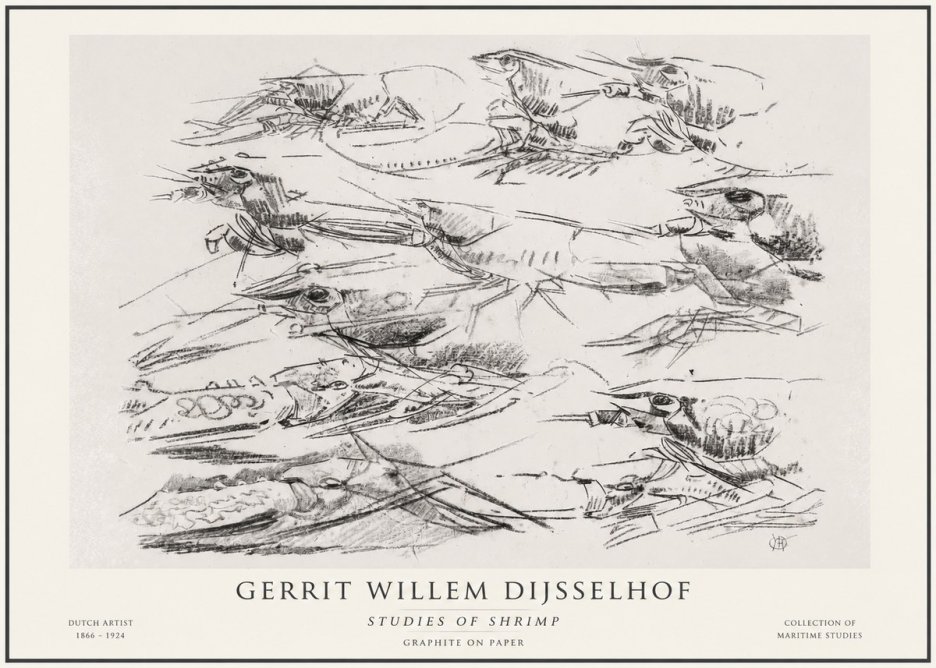 Gerrit Willem Dijsselhof Studies of Birds in Motion No6 - Poster