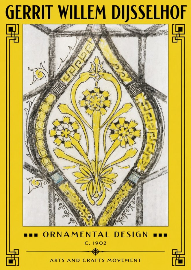 Gerrit Willem Dijsselhof Ornamental Design No2 - Poster