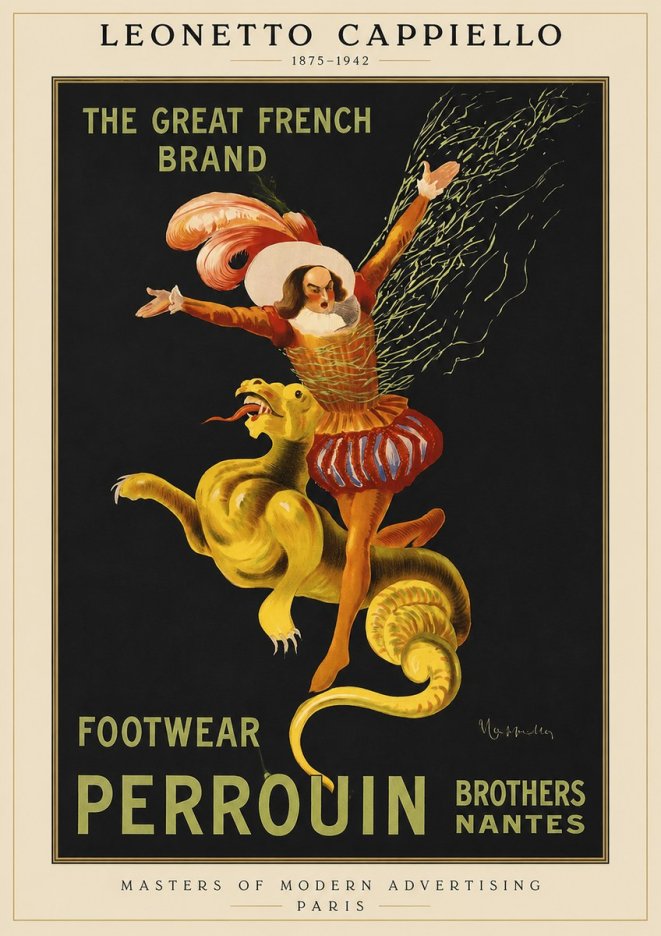 Leonetto Cappiello Footwear Perrouin No1 - Poster