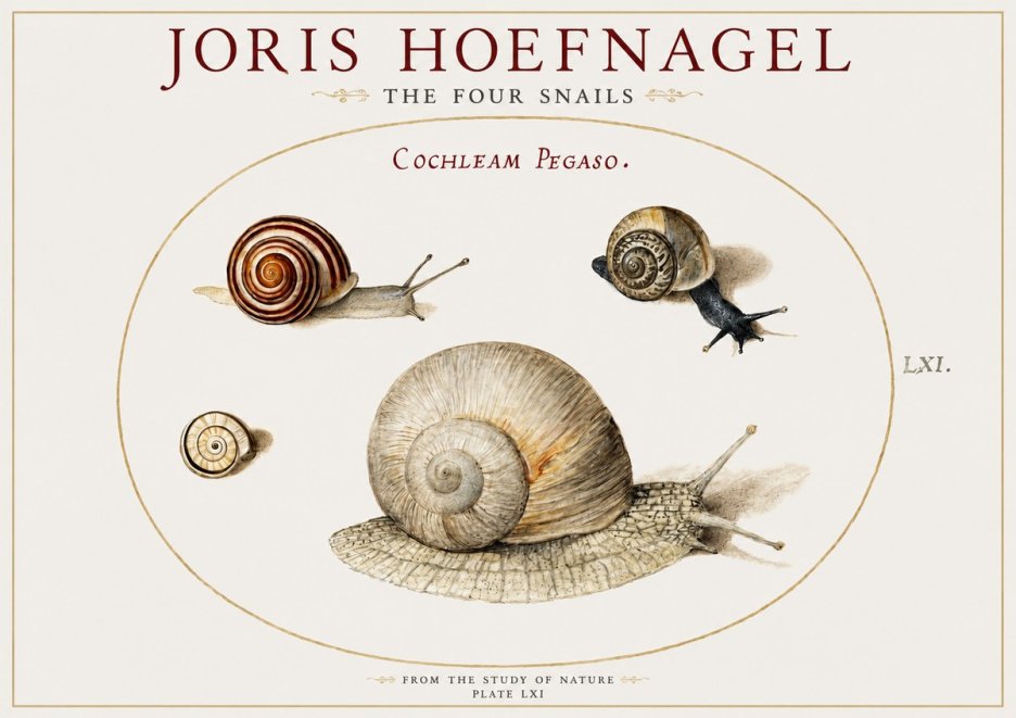 Joris Hoefnagel The Four Snails No1 - Poster