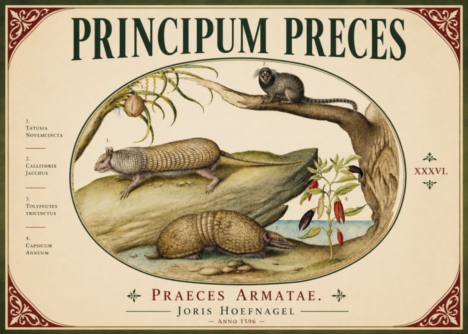 Joris Hoefnagel Praeces Armatae. No6 - Poster