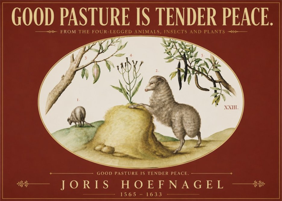 Joris Hoefnagel Good Pasture Is Tender Peace. No5 - Poster