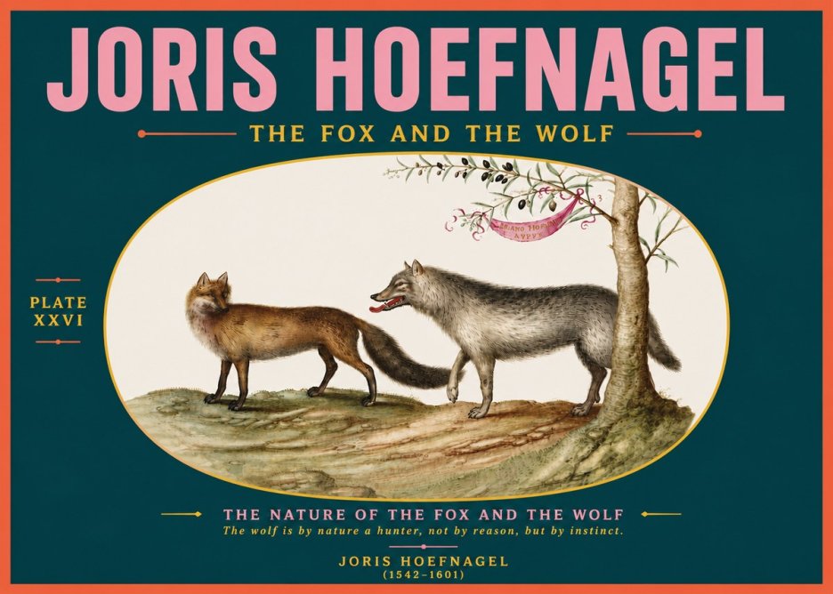 Joris Hoefnagel The Fox and the Wolf No5 - Poster