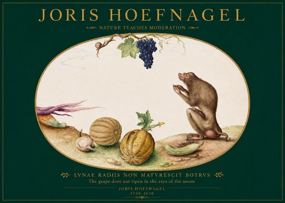 Joris Hoefnagel Nature Teaches Moderation No2 - Poster