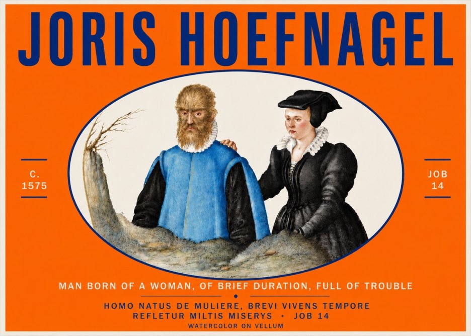 Joris Hoefnagel Homo Natus De Muliere, Brevi Vivens Tempore Refletur Miltis Miserys · Job 14 No4 - Poster