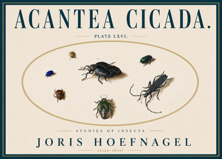 Joris Hoefnagel Acanthia Cicada No6 - Poster