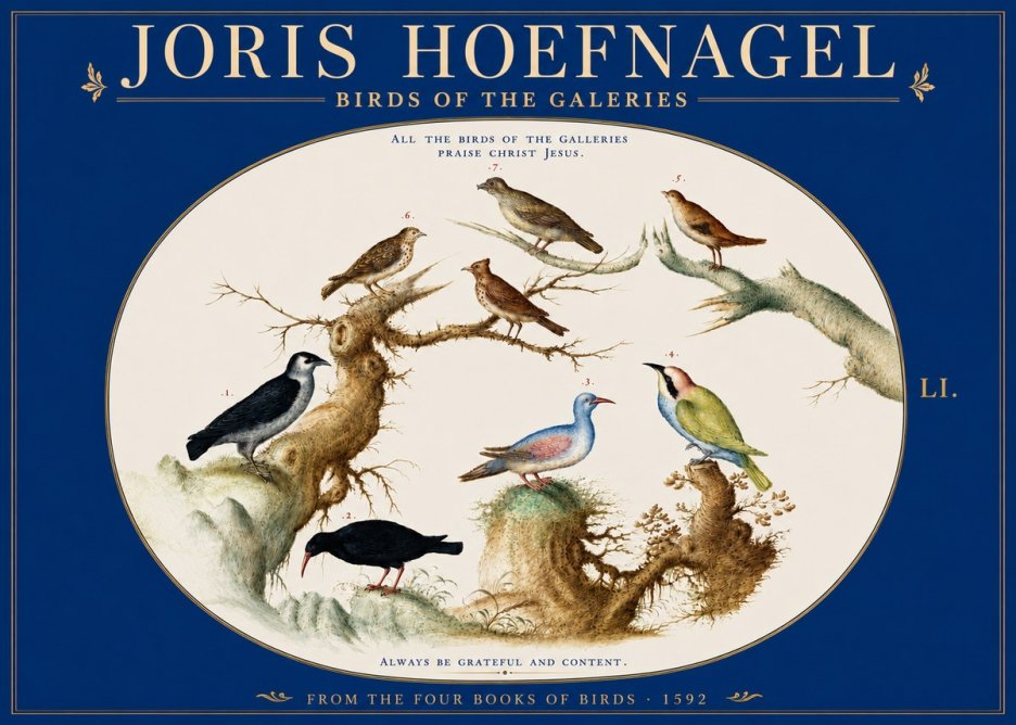 Joris Hoefnagel Birds of the Galeries No3 - Poster