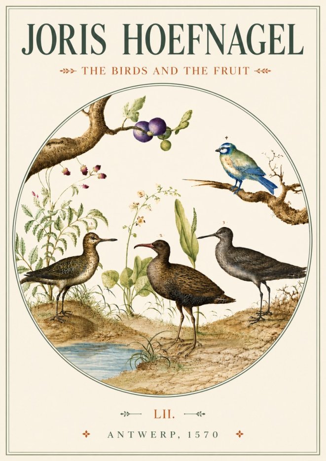 Joris Hoefnagel The Birds and the Fruit No3 - Poster