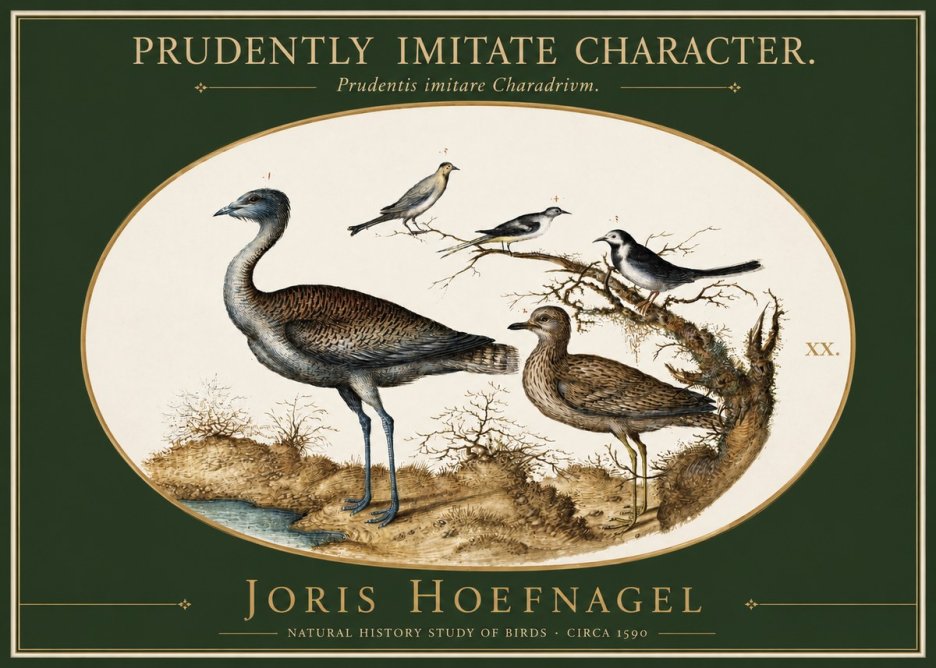 Joris Hoefnagel Prudently Imitate Character. No2 - Poster