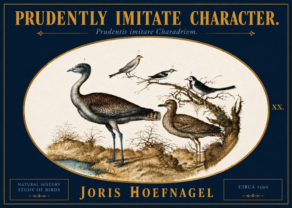 Joris Hoefnagel Prudently Imitate Character. No5 - Poster