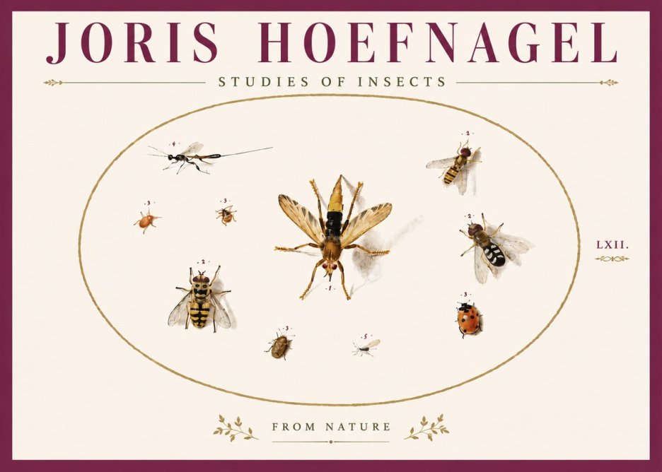 Joris Hoefnagel Studies of Insects IV No6 - Poster