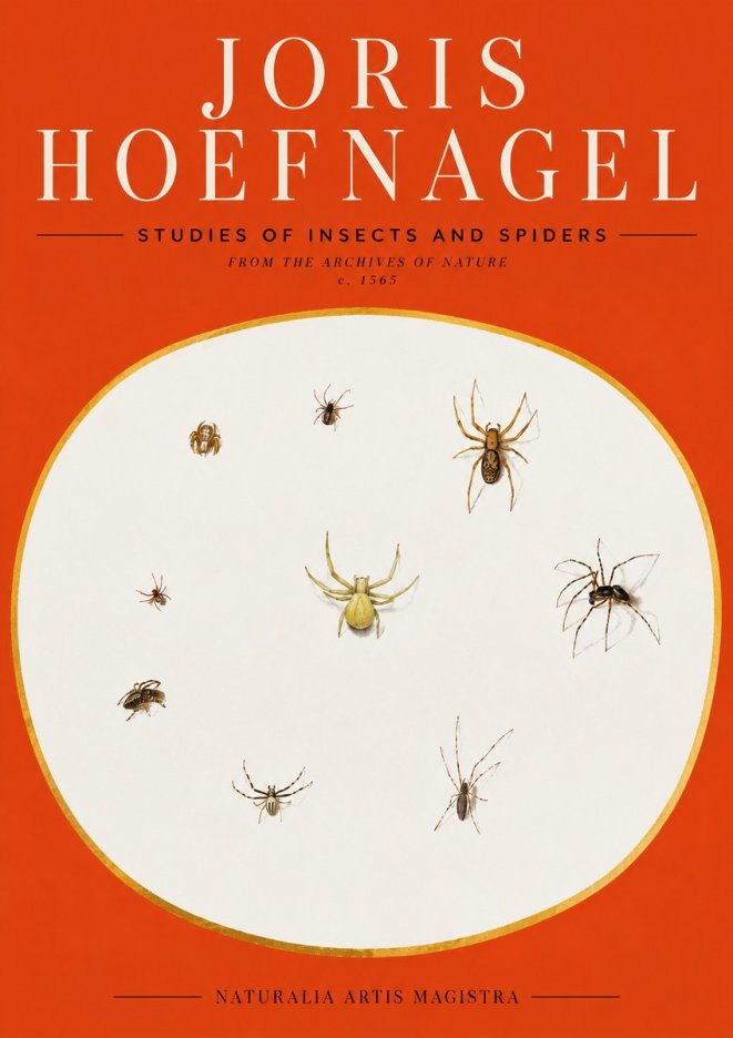 Joris Hoefnagel Studies of Insects and Spiders No2 - Poster