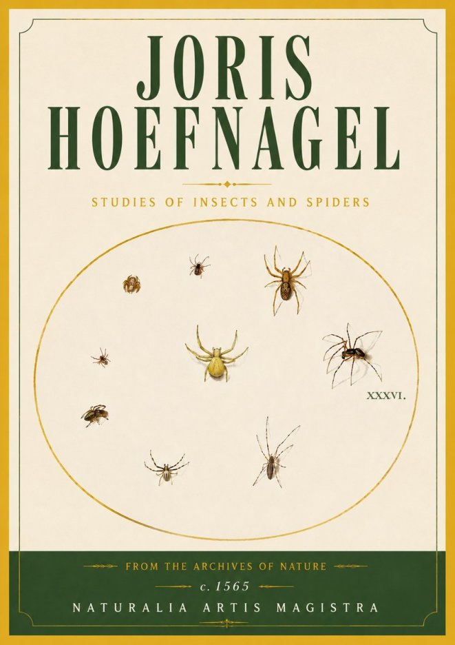 Joris Hoefnagel Studies of Insects and Spiders No6 - Poster