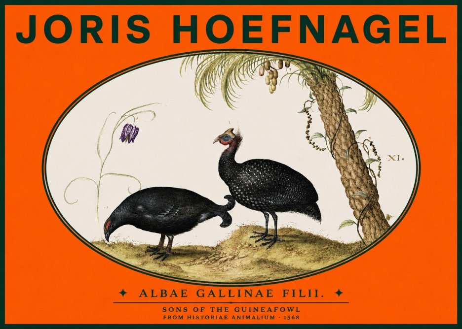 Joris Hoefnagel Albae Gallinae Filii. No3 - Poster