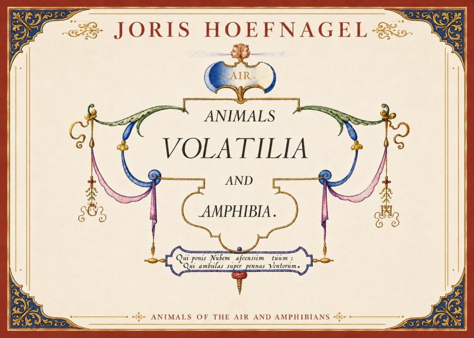 Joris Hoefnagel Animals Volatilia and Amphibia. No6 - Poster