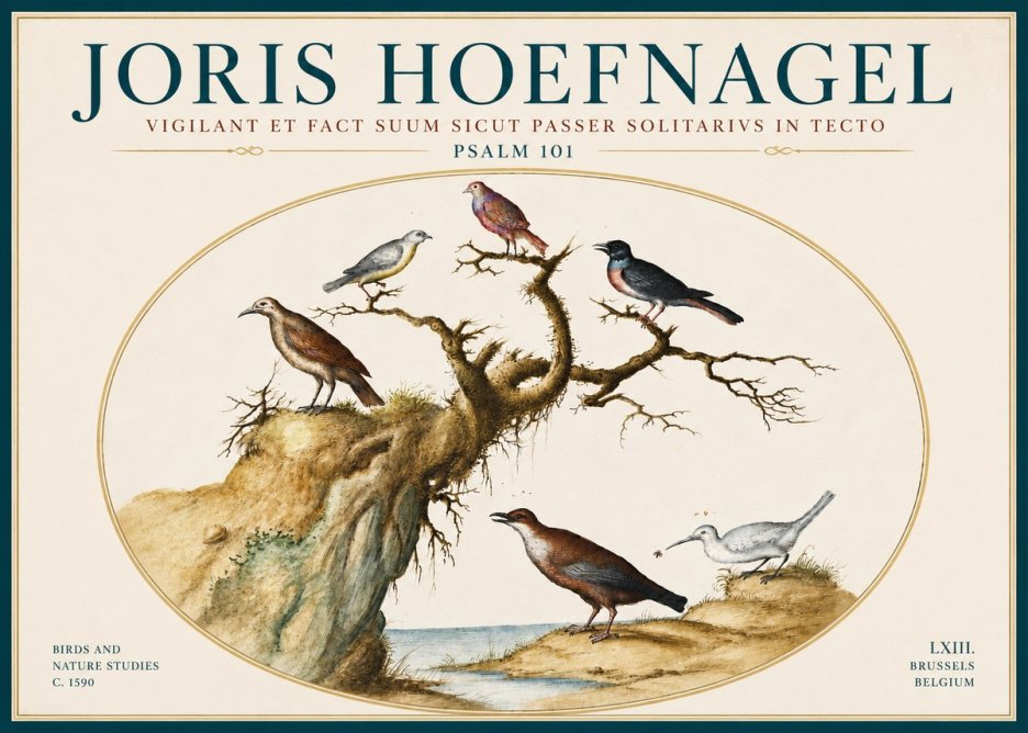Joris Hoefnagel Vigilant Et Fact Suum Sicut Passer Solitarius in Tecto No6 - Poster