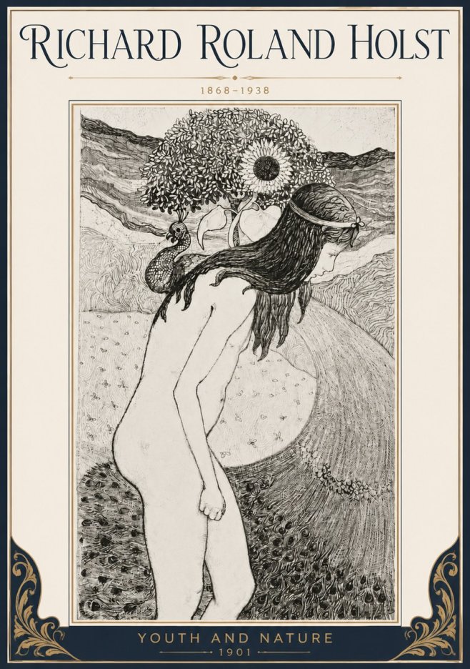 Richard Roland Holst Youth and Nature No4 - Poster