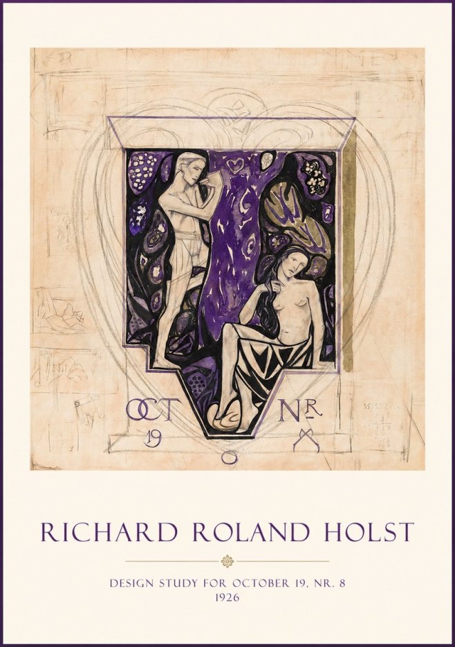 Richard Roland Holst Design Study for October 19, Nr. 8 1926 No1 - Poster
