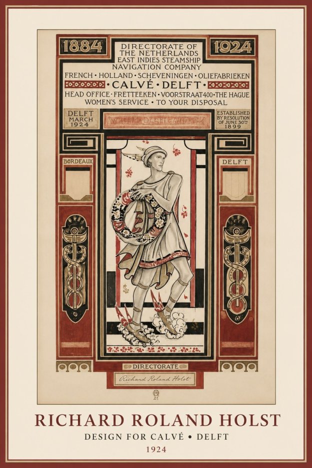 Richard Roland Holst Design for Calvé • Delft No1 - Poster