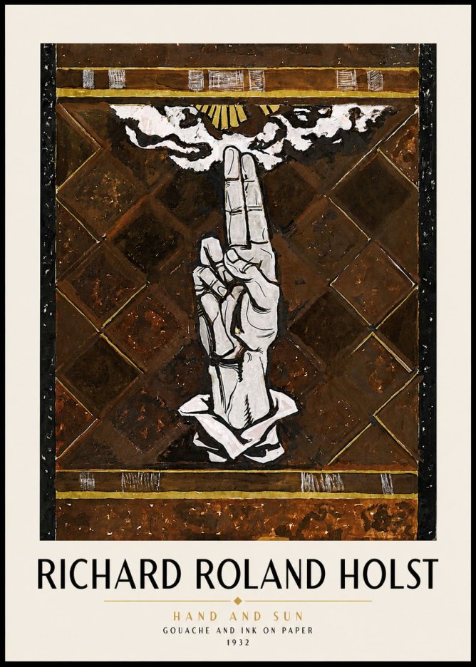 Richard Roland Holst Hand and Sun No4 - Poster
