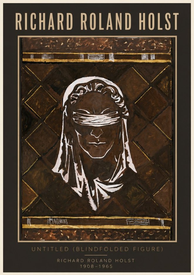 Richard Roland Holst Untitled (Blindfolded Figure) No5 - Poster