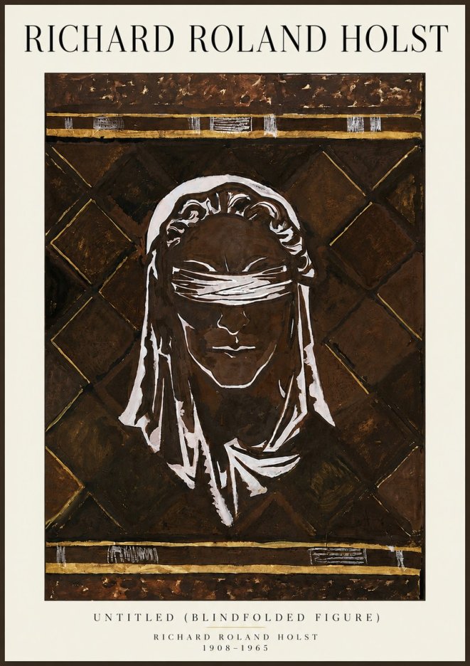 Richard Roland Holst Untitled (Blindfolded Figure) No6 - Poster