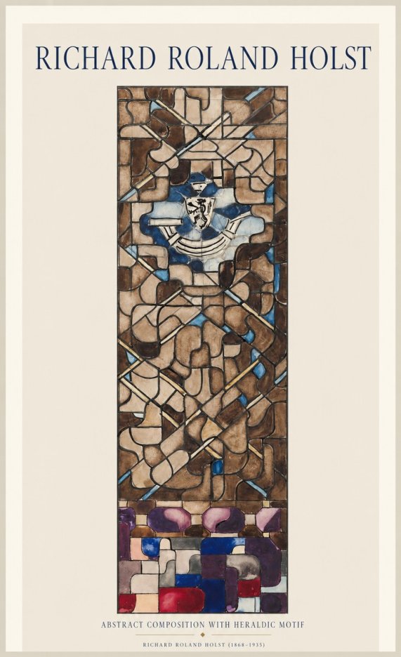 Richard Roland Holst Abstract Composition with Heraldic Motif No1 - Poster