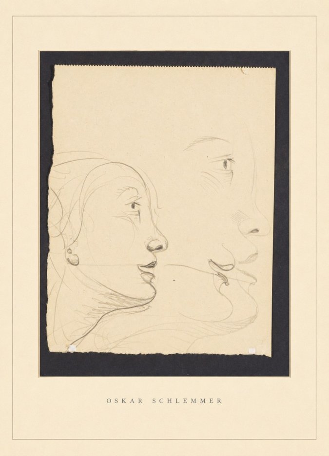 Oskar Schlemmer Profile Studies No4 - Poster