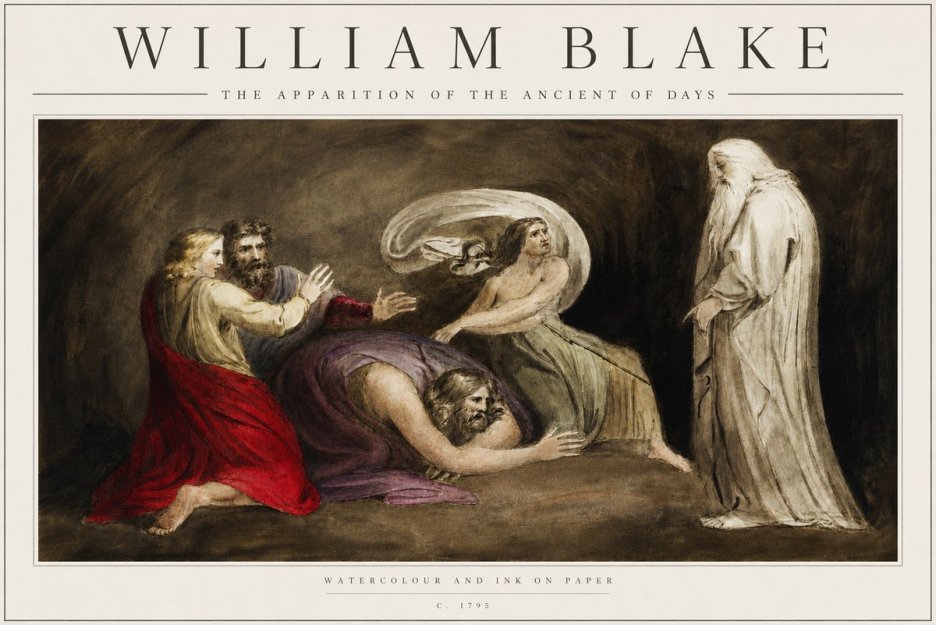 William Blake The Apparition of the Ancient of Days No3 - Poster