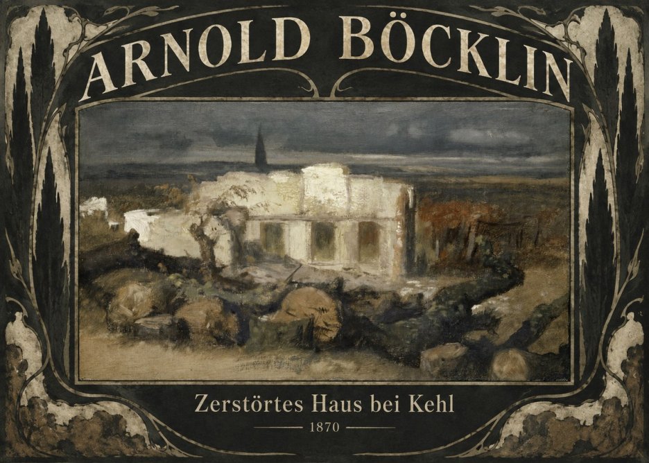 Arnold Böcklin Zerstörtes Haus Bei Kehl No6 - Poster