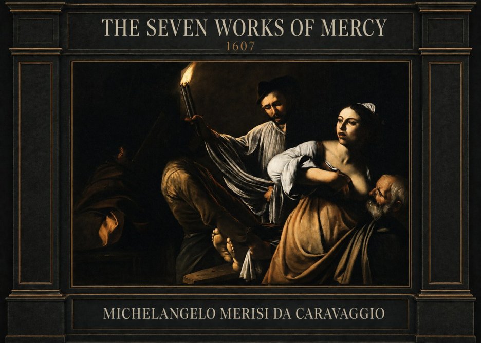 Michelangelo Merisi da Caravaggio The Seven Works of Mercy III No4 - Poster