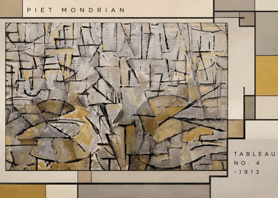 Piet Mondrian Tableau No. 4 No2 - Poster