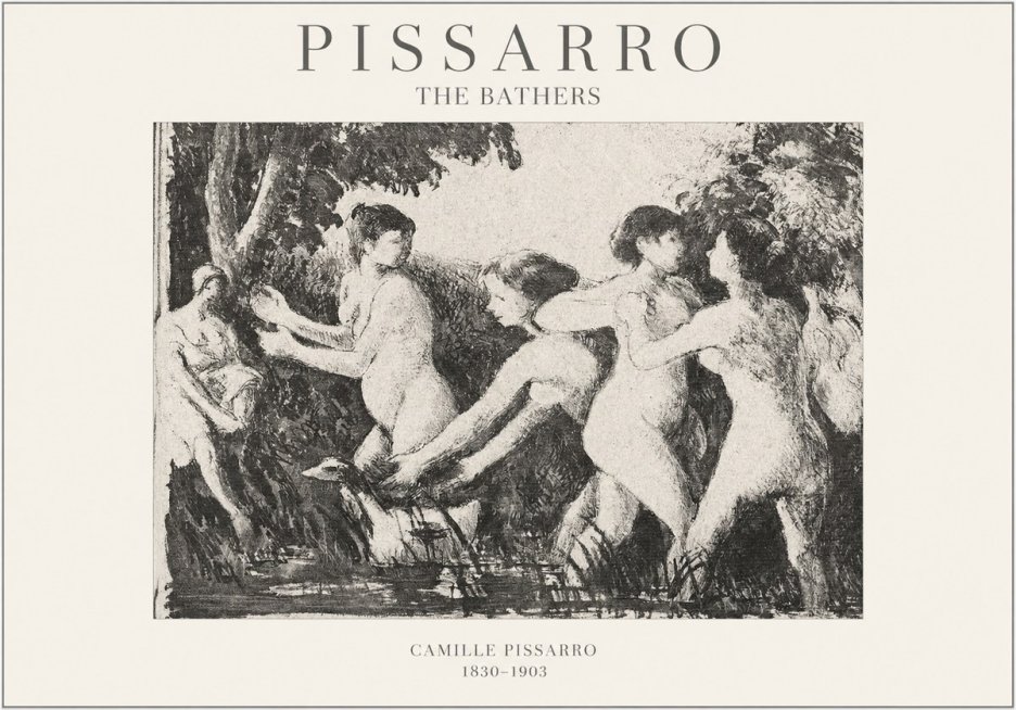 Pissarro The Bathers No1 - Poster