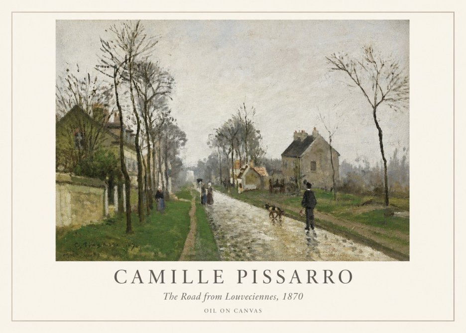 Pissarro The Road from Louveciennes, 1870 No1 - Poster
