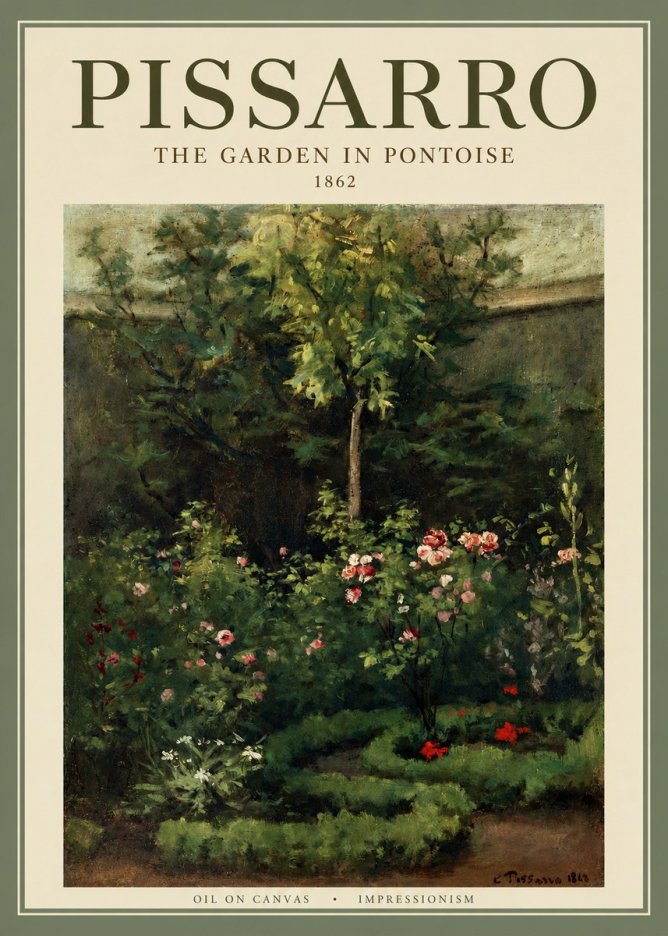 Pissarro The Garden in Pontoise No2 - Poster
