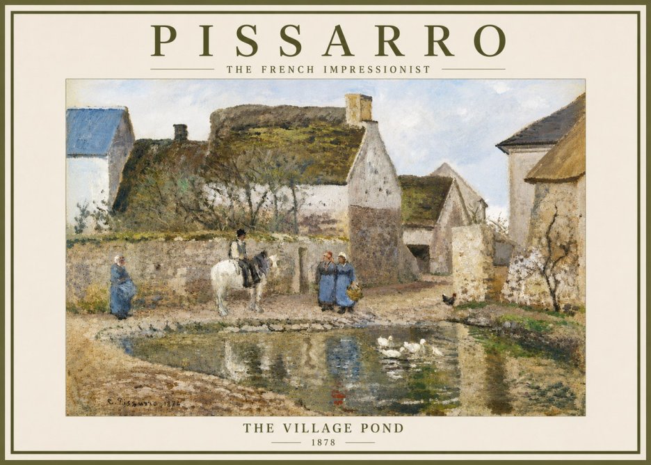 Pissarro The Village Pond No3 - Poster